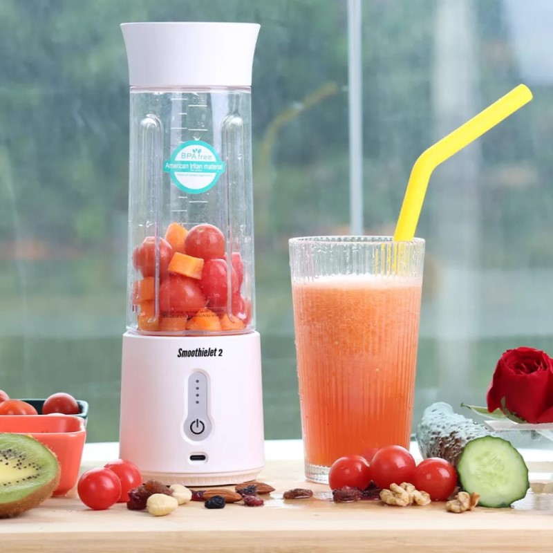 biela prenosny usb smoothie mixer smoothiejet 2 500 ml